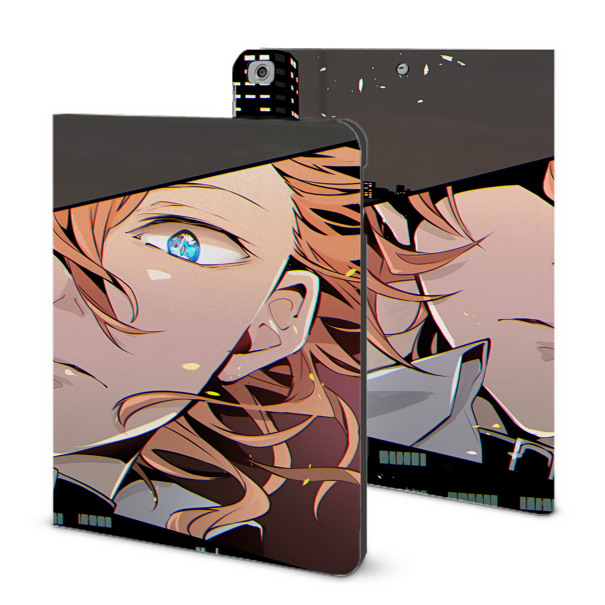 （画像用） 文豪ストレイドッグス Bungo Stray Dogs IPad ケース ブック型 PUレザー TPU 耐衝撃 軽量 薄型 ペン収納なし 全面保護 IPad 各モデル対応